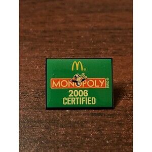 McDonald’s Monopoly Game 2006 Certified‎ Employee Lapel Hat Pin